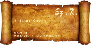 Szimon Kevin névjegykártya